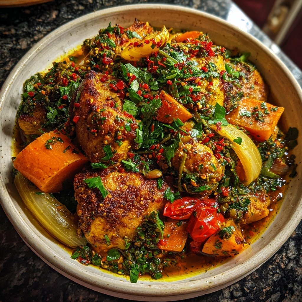 Internationale Küche Marokkanisches Hähnchen-Tagine