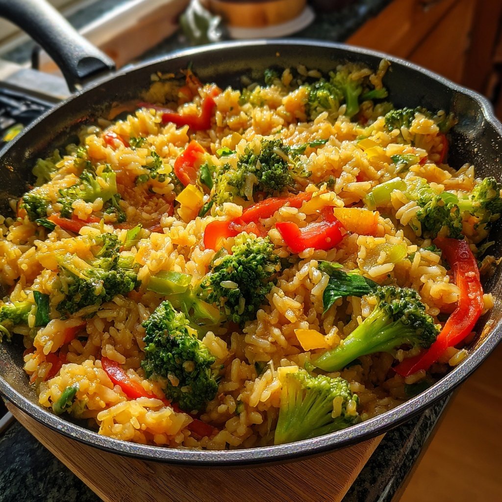 Brokkoli Reis Pfanne Vegetarisch