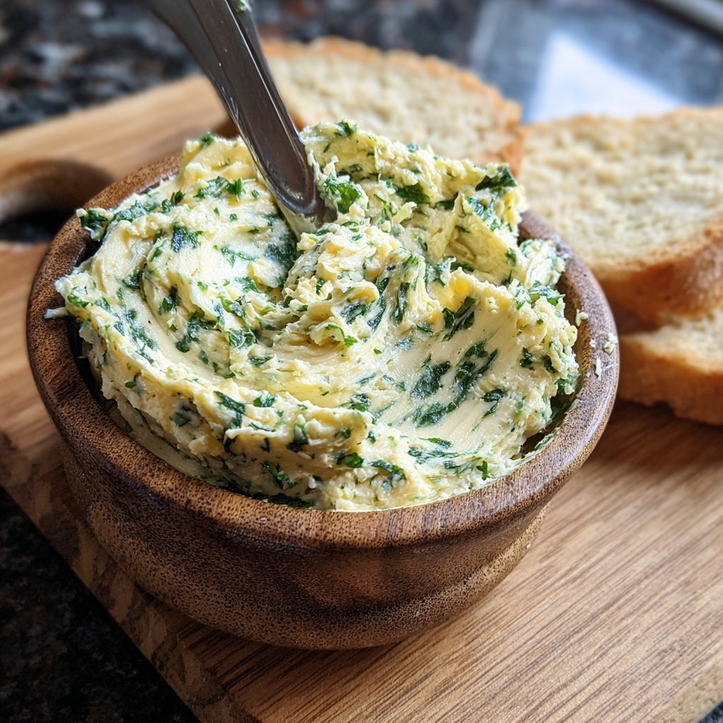 Kräuterbutter Mit Knoblauch Und Salz