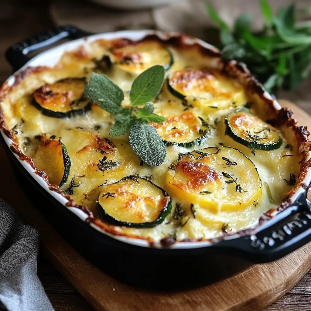 Kartoffel-Zucchini-Gratin nach Johann Lafer