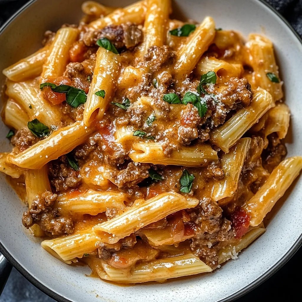 Cremige High-Protein Rindfleisch Pasta