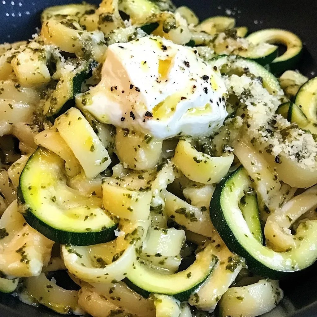 One Tray Creamy Zucchini Pasta