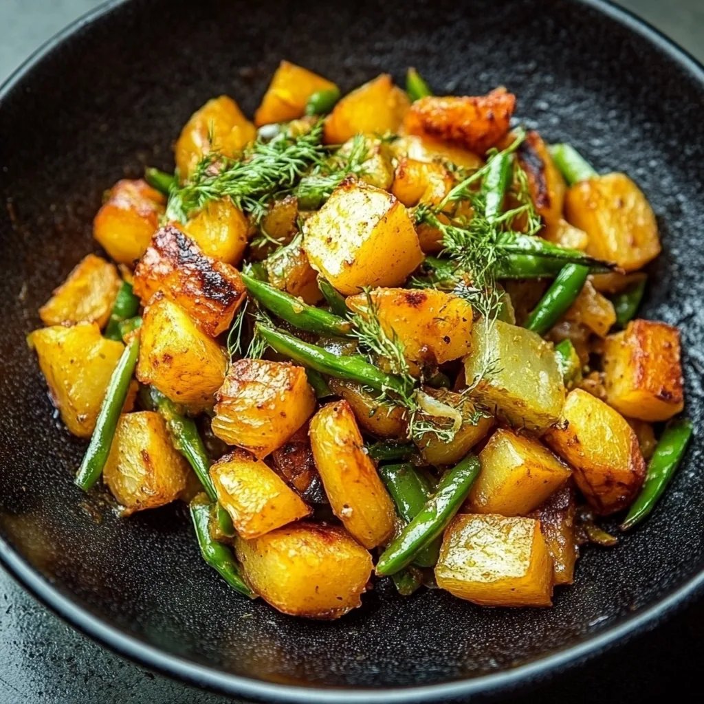 Kartoffeln und Grüne Bohnen