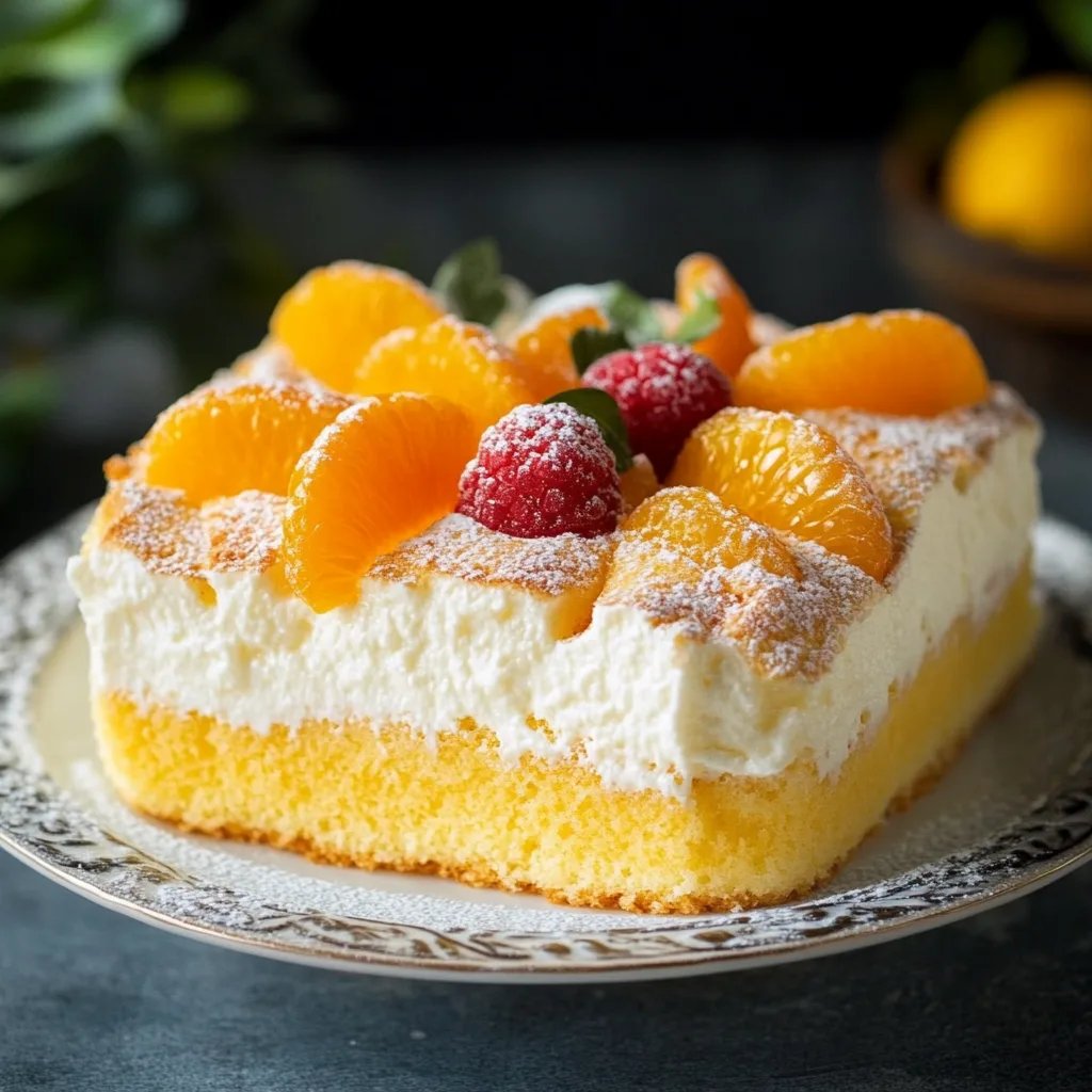 Fantakuchen mit Schmand und Mandarinen