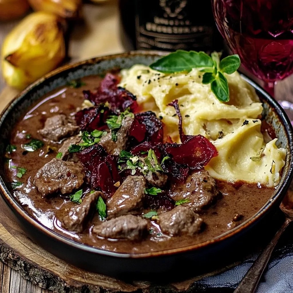 Gebratene Leber mit Rotwein-Crème fraîche-Sauce