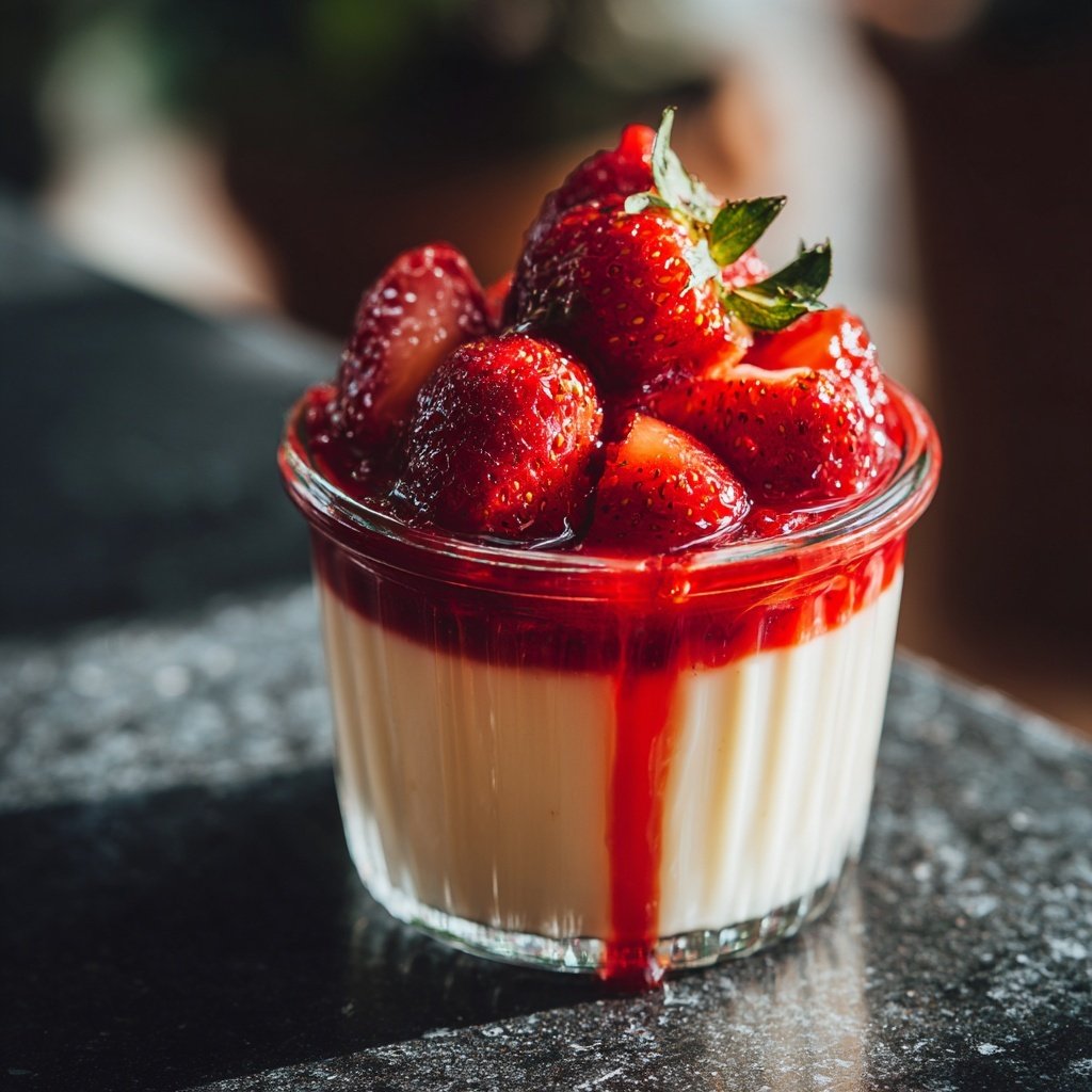 Erdbeer Panna Cotta Im Glas