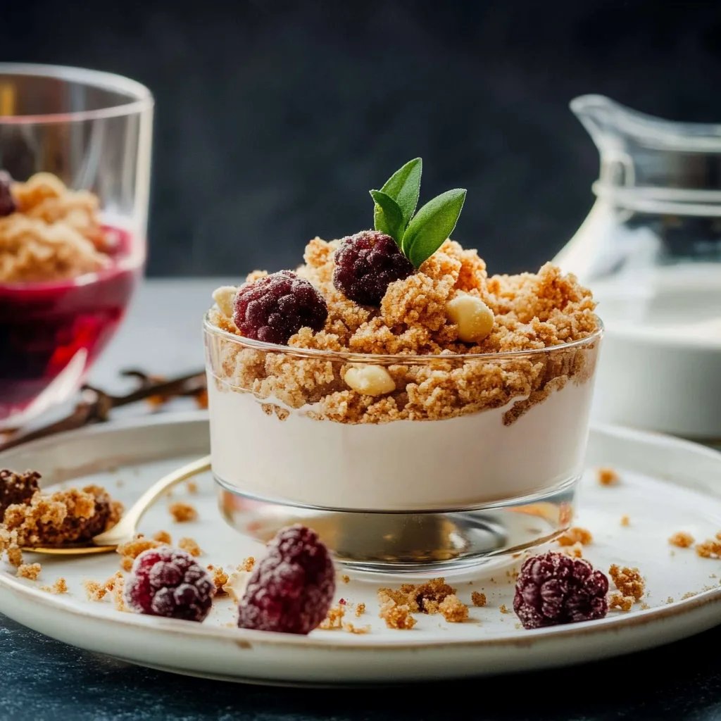 Bratapfel-Crumble auf Zimtcreme