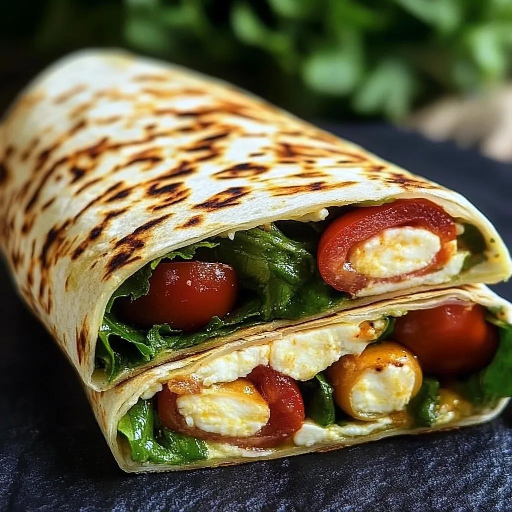 Vegetarischer Wrap mit Tomate & Mozzarella