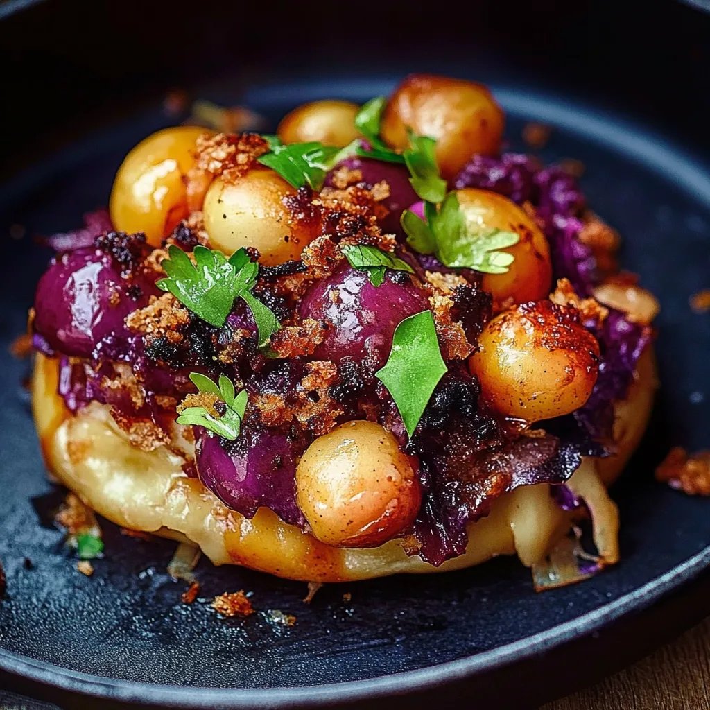 Knödel-Rotkohl-Auflauf