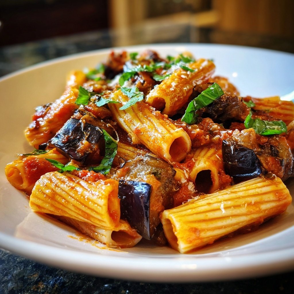 Internationale Küche Italienische Pasta alla Norma